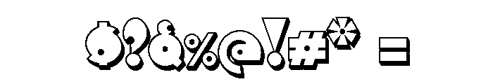 CoDependent Shadow Font OTHER CHARS