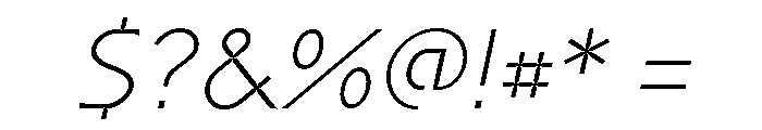 Coda Light Italic Font OTHER CHARS
