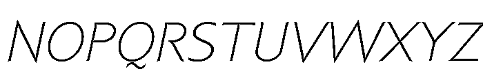 Coda Light Italic Font UPPERCASE