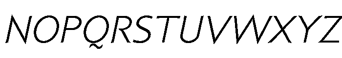 Coda Regular Italic Font UPPERCASE