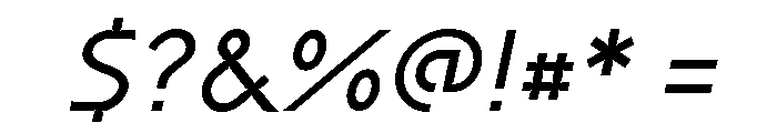 Coda Semi Bold Italic Font OTHER CHARS