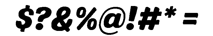 Colby Black Italic Font OTHER CHARS
