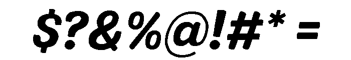 Colby Bold Italic Font OTHER CHARS
