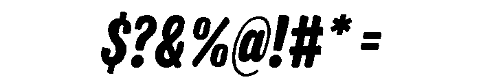 Colby Compressed Black Italic Font OTHER CHARS