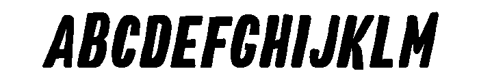 Colby Compressed Black Italic Font UPPERCASE