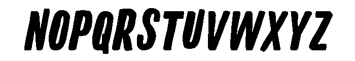 Colby Compressed Black Italic Font UPPERCASE