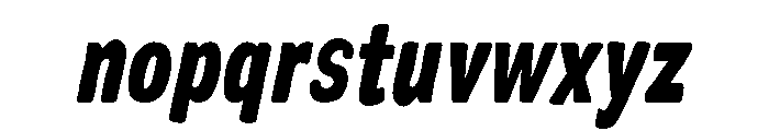 Colby Compressed Black Italic Font LOWERCASE