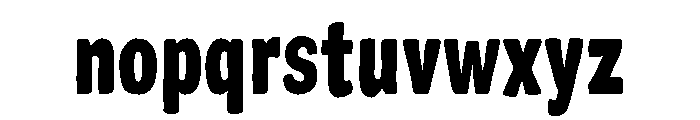 Colby Compressed Black Font LOWERCASE