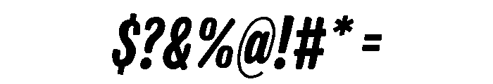Colby Compressed Bold Italic Font OTHER CHARS