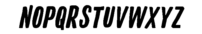 Colby Compressed Bold Italic Font UPPERCASE