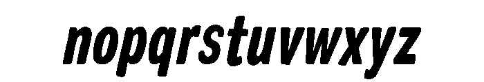 Colby Compressed Bold Italic Font LOWERCASE