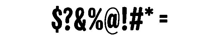 Colby Compressed Bold Font OTHER CHARS