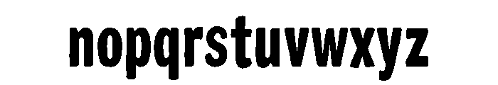 Colby Compressed Bold Font LOWERCASE