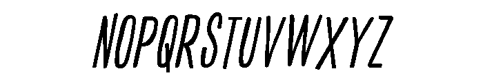 Colby Compressed Extra Light Italic Font UPPERCASE