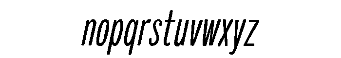 Colby Compressed Extra Light Italic Font LOWERCASE