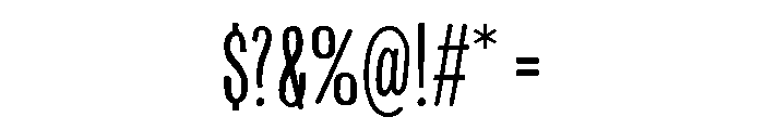 Colby Compressed Extra Light Font OTHER CHARS