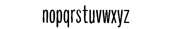 Colby Compressed Extra Light Font LOWERCASE