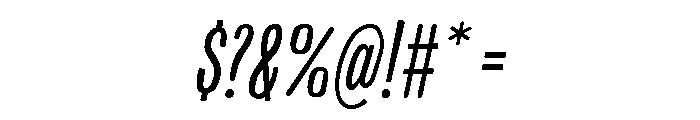 Colby Compressed Light Italic Font OTHER CHARS
