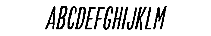 Colby Compressed Light Italic Font UPPERCASE