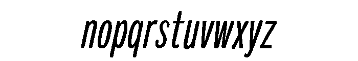Colby Compressed Light Italic Font LOWERCASE