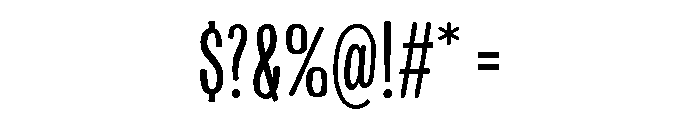 Colby Compressed Light Font OTHER CHARS