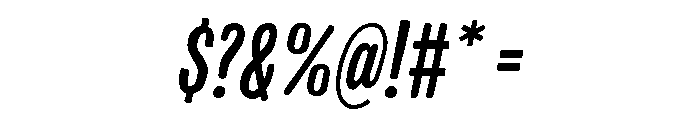 Colby Compressed Medium Italic Font OTHER CHARS