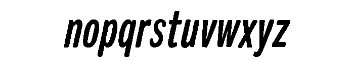Colby Compressed Medium Italic Font LOWERCASE