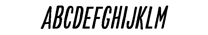 Colby Compressed Regular Italic Font UPPERCASE