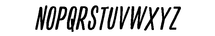 Colby Compressed Regular Italic Font UPPERCASE