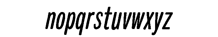 Colby Compressed Regular Italic Font LOWERCASE