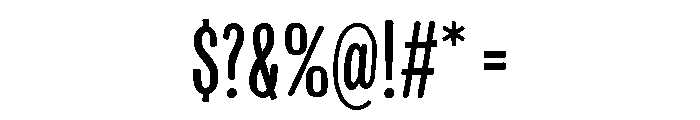 Colby Compressed Regular Font OTHER CHARS