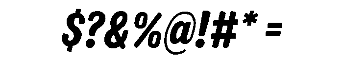 Colby Condensed Black Italic Font OTHER CHARS