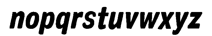 Colby Condensed Black Italic Font LOWERCASE