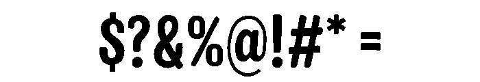 Colby Condensed Bold Font OTHER CHARS
