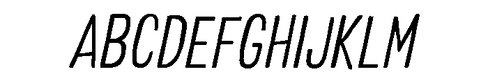 Colby Condensed Extra Light Italic Font UPPERCASE