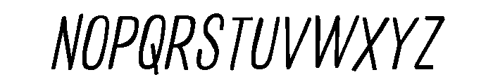 Colby Condensed Extra Light Italic Font UPPERCASE