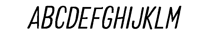 Colby Condensed Light Italic Font UPPERCASE