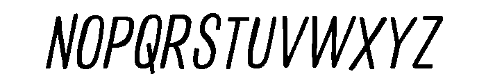 Colby Condensed Light Italic Font UPPERCASE
