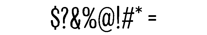 Colby Condensed Light Font OTHER CHARS