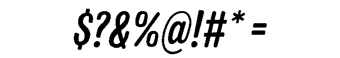 Colby Condensed Medium Italic Font OTHER CHARS