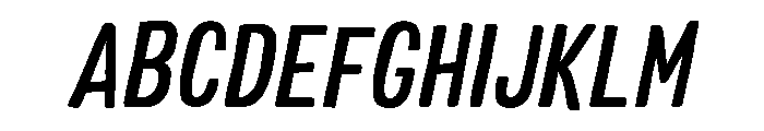 Colby Condensed Medium Italic Font UPPERCASE