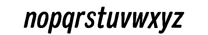 Colby Condensed Medium Italic Font LOWERCASE