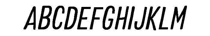 Colby Condensed Regular Italic Font UPPERCASE