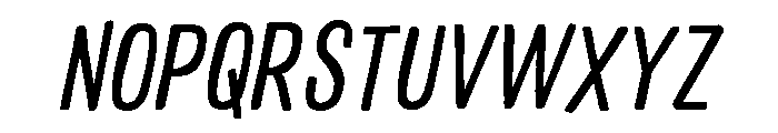 Colby Condensed Regular Italic Font UPPERCASE