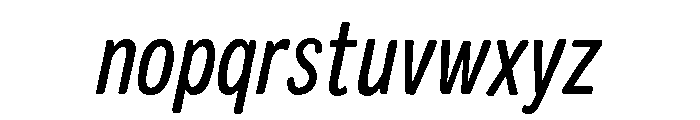 Colby Condensed Regular Italic Font LOWERCASE
