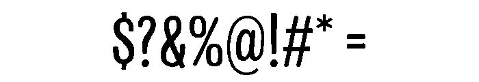 Colby Condensed Regular Font OTHER CHARS