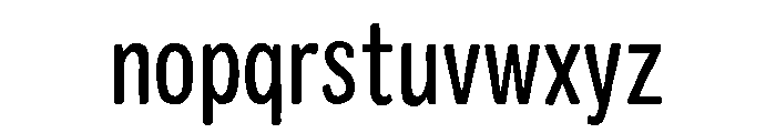 Colby Condensed Regular Font LOWERCASE
