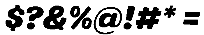 Colby Extended Black Italic Font OTHER CHARS