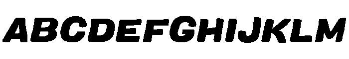 Colby Extended Black Italic Font UPPERCASE