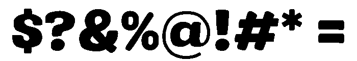 Colby Extended Black Font OTHER CHARS